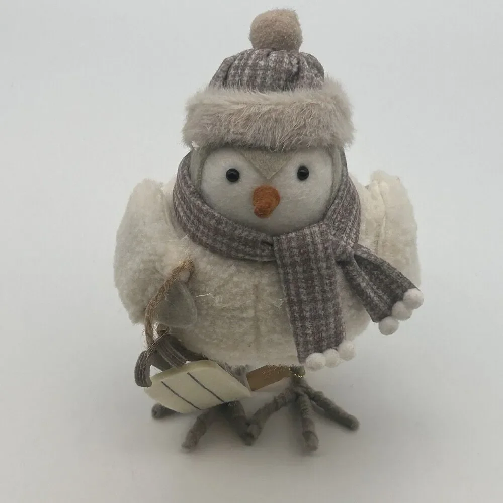 Target Wondershop 2025 Felt Owl Ornament w/ Sled Woodland Christmas Decor